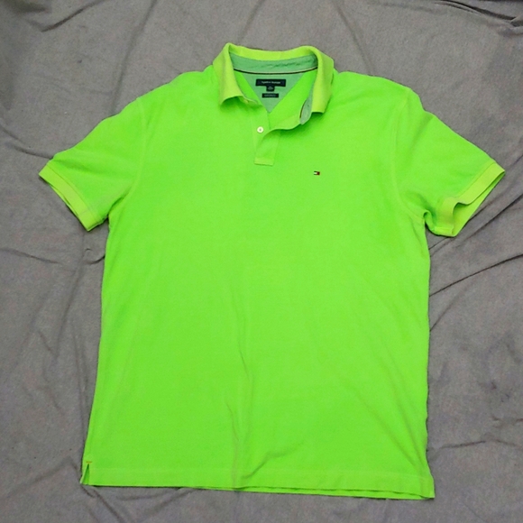 NWOT * 2XL TOMMY HILFIGER BRIGHT GREEN POLO 😍 - Picture 2 of 6